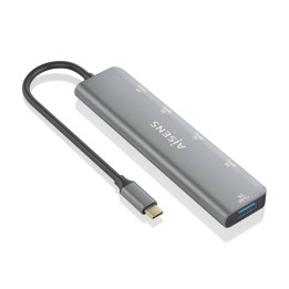 Hub AISENS USB-C 3.1 a 2xUSB-A/3xUSB-C Gris (A109-0857)
