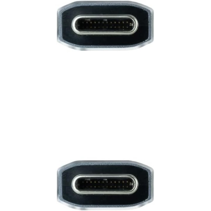 Nanocable Cable USB-C 3.1 Macho/Macho 2m Gris/Negro