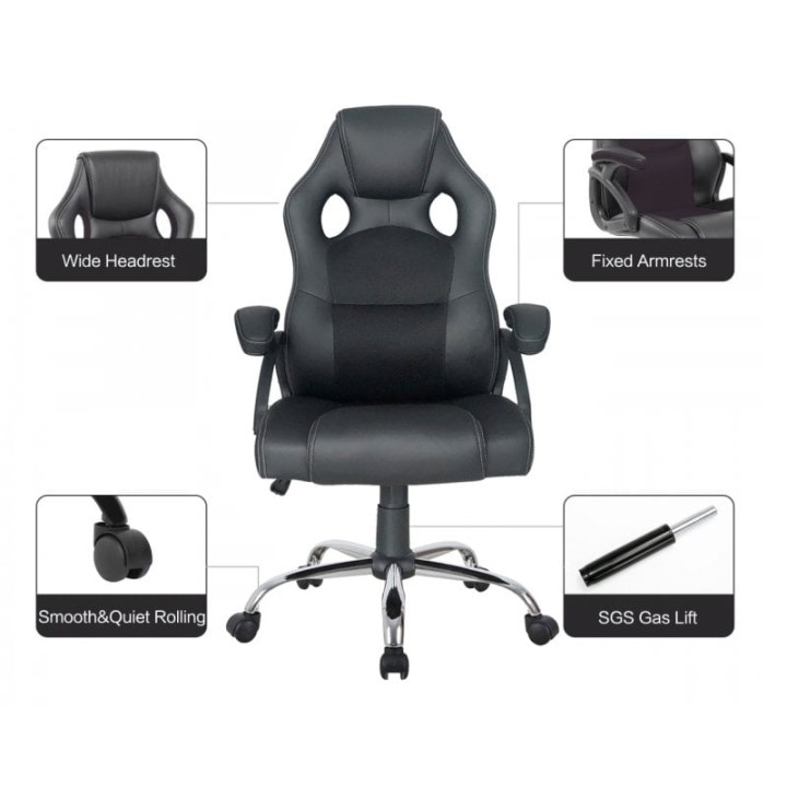 Equip 651016 Silla de Oficina Negra