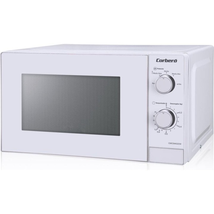 Microondas Corberó CMICM4020W 20 Litros 700W con Temporizador LED y Plato Giratorio