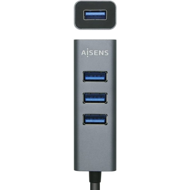 Aisens Adaptador Hub 4x USB 3.0 Negro