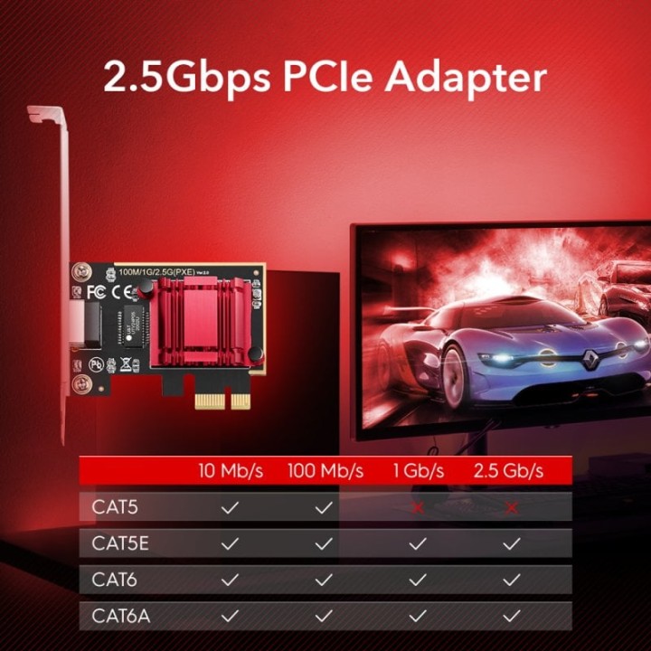 Cudy PE25 Adaptador de Red PCI Express 2.5 Gbps