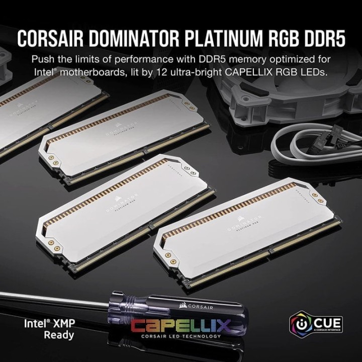 Corsair Dominator Platinum RGB DDR5 5600MHz 64GB 2x32GB CL40 Blanca