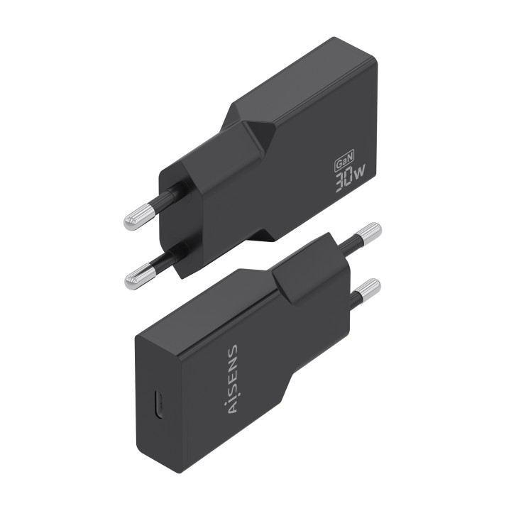 Cargador Pared AISENS GaN 30W 1xUSB-C Negro (A110-1004)