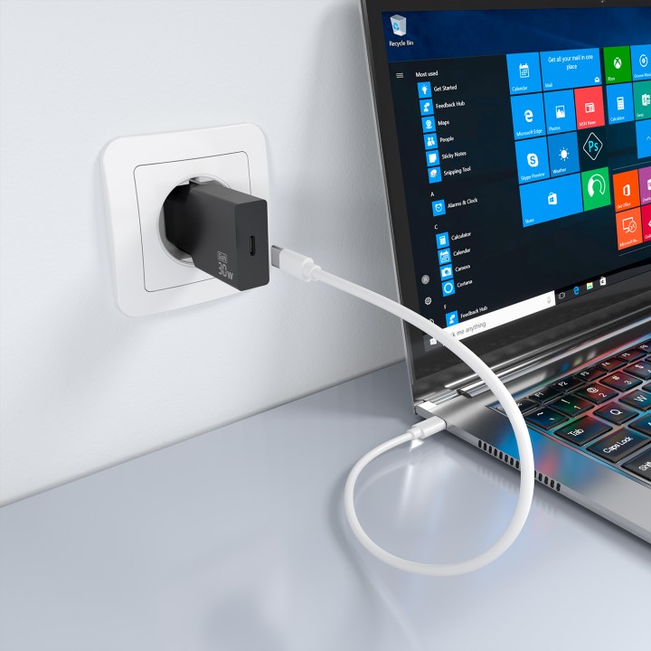 Cargador Pared AISENS GaN 30W 1xUSB-C Negro (A110-1004)