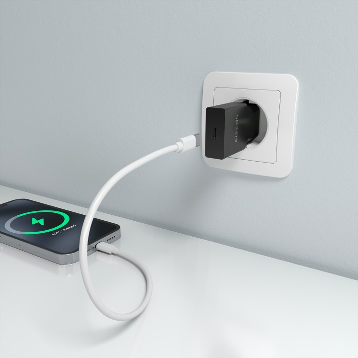 Cargador Pared AISENS GaN 30W 1xUSB-C Negro (A110-1004)