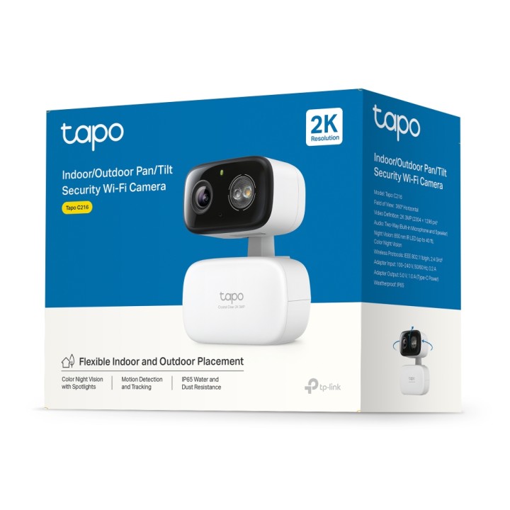 Cámara IP TP-Link WiFi BT Int/Ext Blanca (TAPO C216)