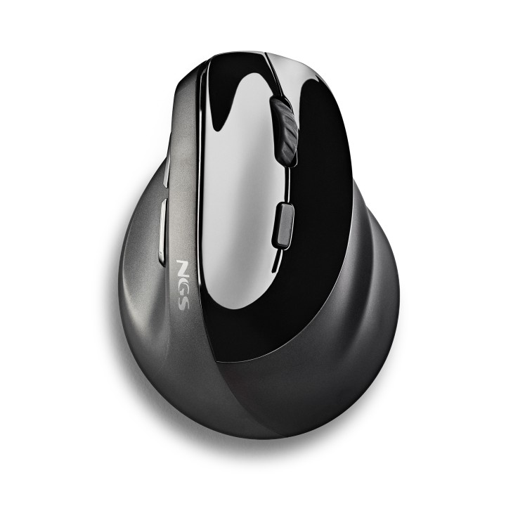 Ratón Vertical NGS Óptico RF 2.4GHz Negro (EVOMOKSHA)