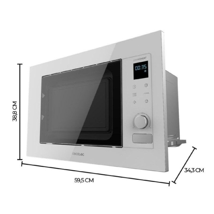 Cecotec Grandheat 2090 Built-in Touch White Microondas Integrable con Grill 21L 1200W Blanco