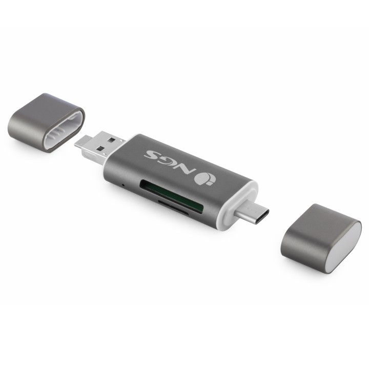 Hub NGS 5en1 1xUSB 2.0 1xmUSB Gris/Blanco (ALLY READER)