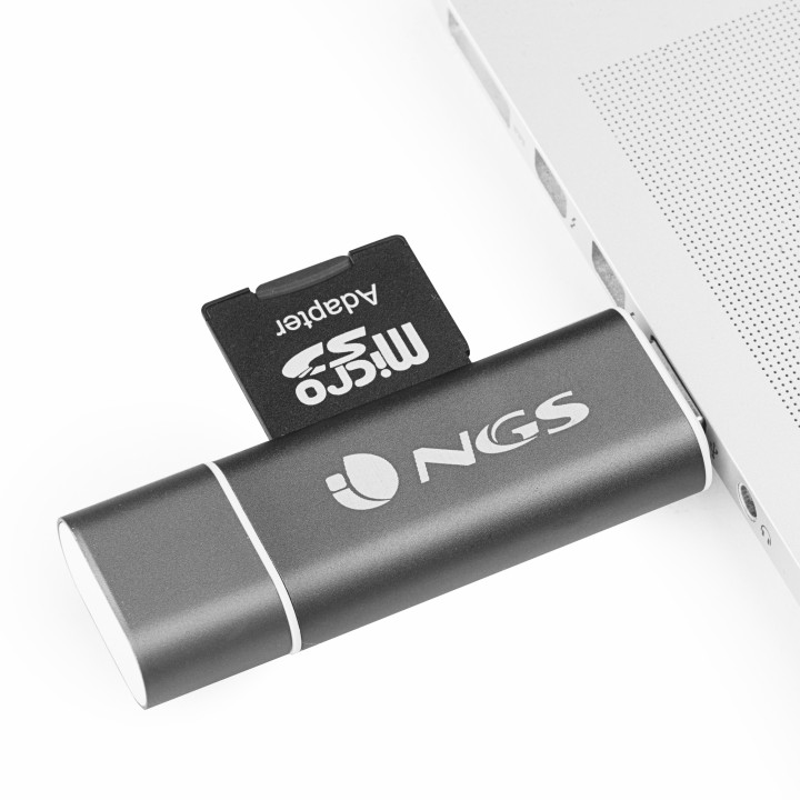Hub NGS 5en1 1xUSB 2.0 1xmUSB Gris/Blanco (ALLY READER)