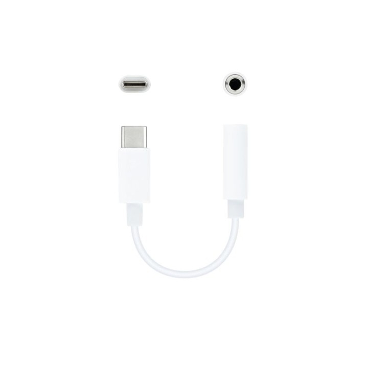 Nanocable Cable Adaptador Audio USB-C Macho a Jack 3.5mm Hembra 11cm Blanco