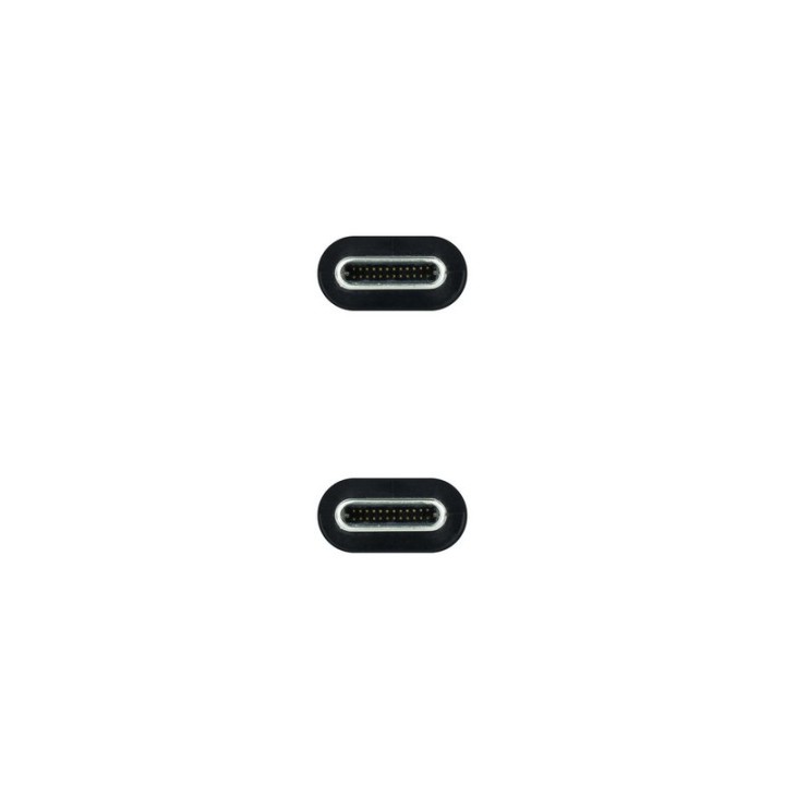 Nanocable Cable USB 3.2 Gen2x2 20Gbps 5A/100W 4K/60Hz USB-C Macho/Macho 1.5m Verde Azulado/Negro