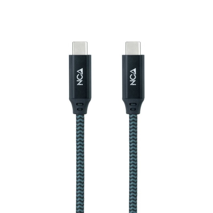 Nanocable Cable USB 3.2 Gen2x2 20Gbps 5A/100W 4K/60Hz USB-C Macho/Macho 2m Verde Azulado/Negro