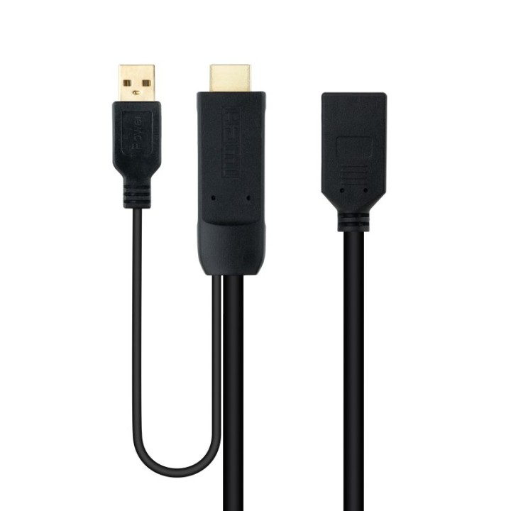 Nanocable Conversor HDMI 2.0 a DisplayPort V1.2 20cm Negro