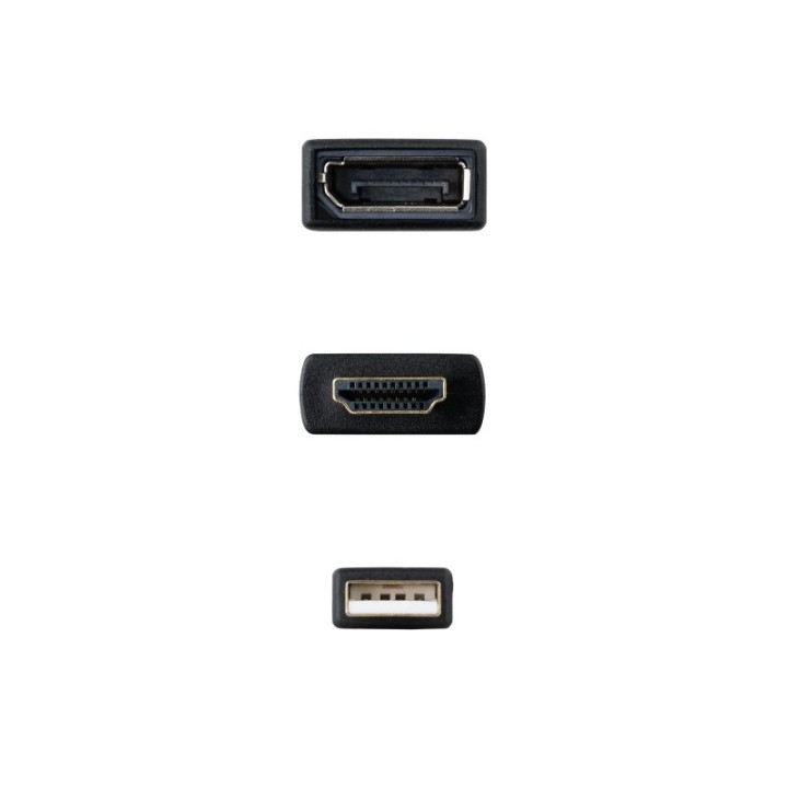 Nanocable Conversor HDMI 2.0 a DisplayPort V1.2 20cm Negro