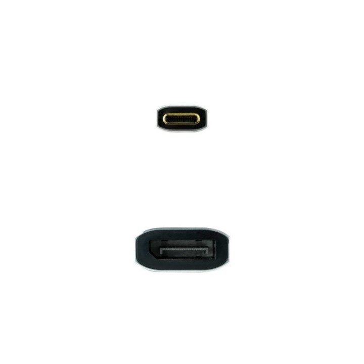 Nanocable Cable Conversor USB Tipo-C Macho a DisplayPort Hembra 15cm Gris
