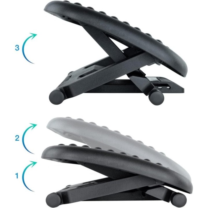 TooQ TQFR0603-B Reposapiés Ajustable/Inclinable