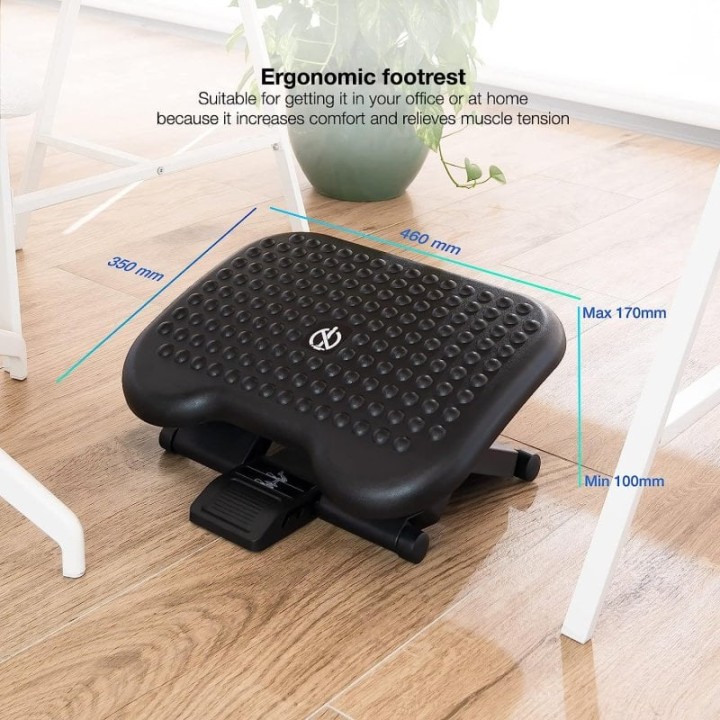 TooQ TQFR0603-B Reposapiés Ajustable/Inclinable