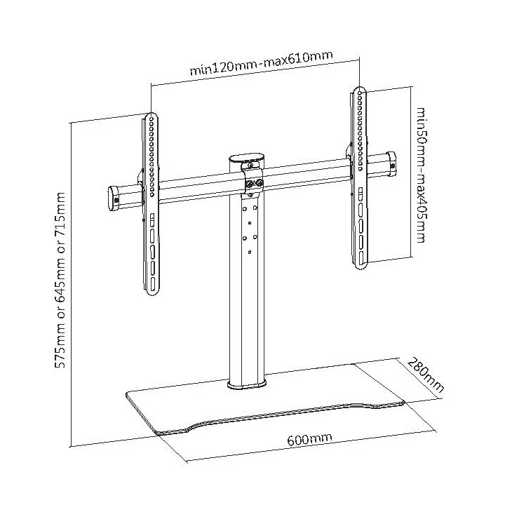Soporte de Mesa 32"-55" Máx. 40Kg Negro (EQ650601)
