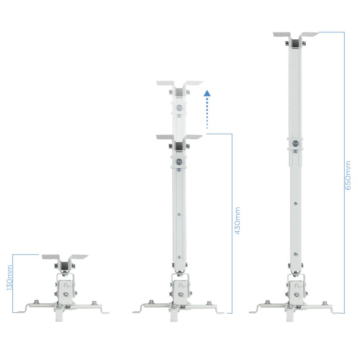 Soporte de Techo TooQ Proyector 20Kg Blanco (PJ2012T-W)