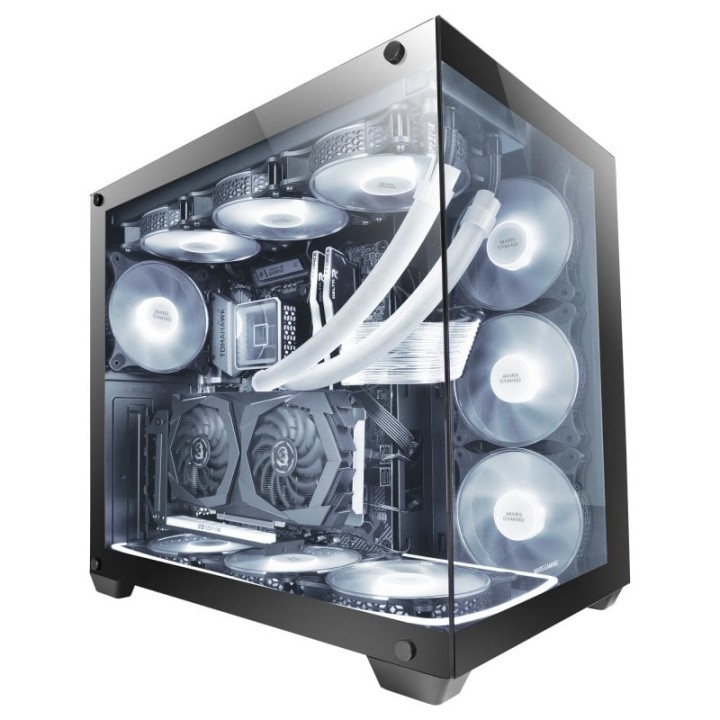Mars Gaming MCV4 Torre XXL E-ATX Cristal Templado Lateral y Frontal Sin Marco Negro