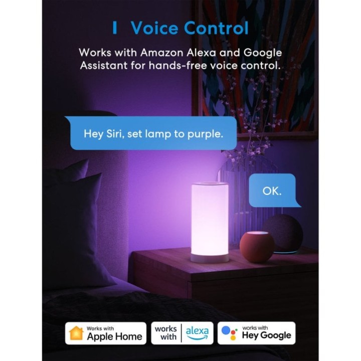 Meross MSL430HK EU Lámpara de Mesa Inteligente WiFi Compatible con Apple HomeKit/Google/Alexa