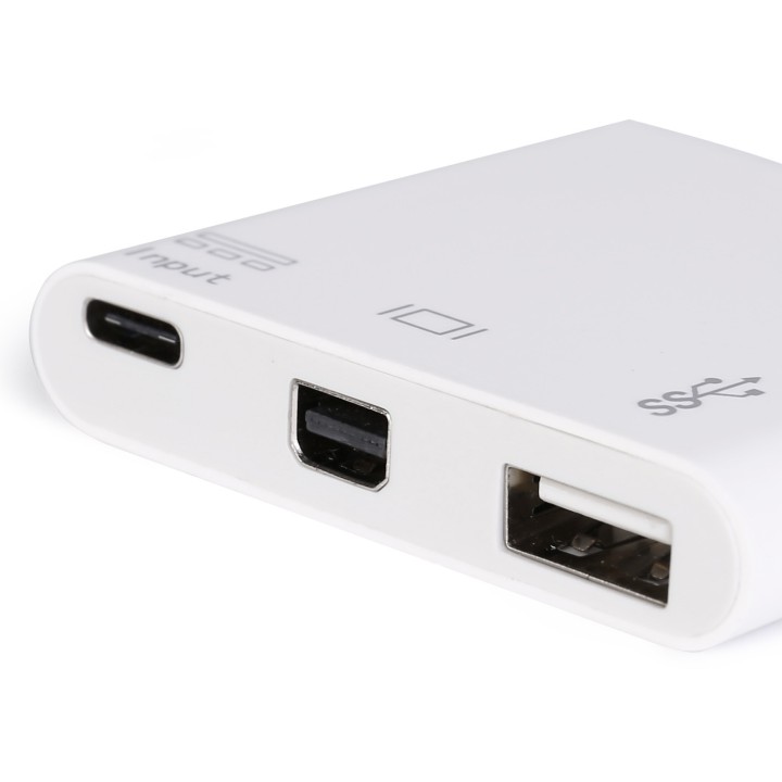 Adaptador EQUIP USB-C a USB-A/C PD/Mini DP (EQ133463)