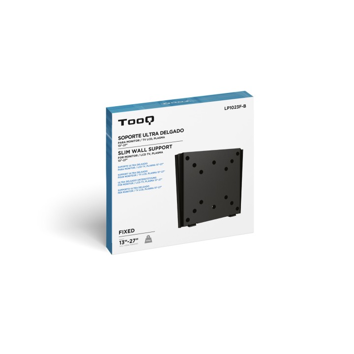 Soporte Pared TooQ 10"-23" Máx. 30Kg Negro (LP1023F-B)