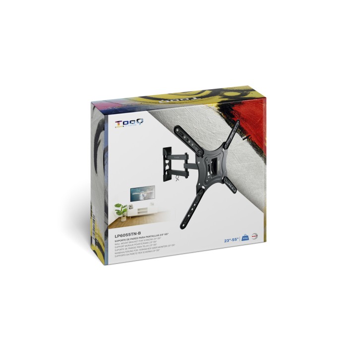 Soporte de Pared TOOQ 23"-55" Gira/Inclina (LP6055TN-B)