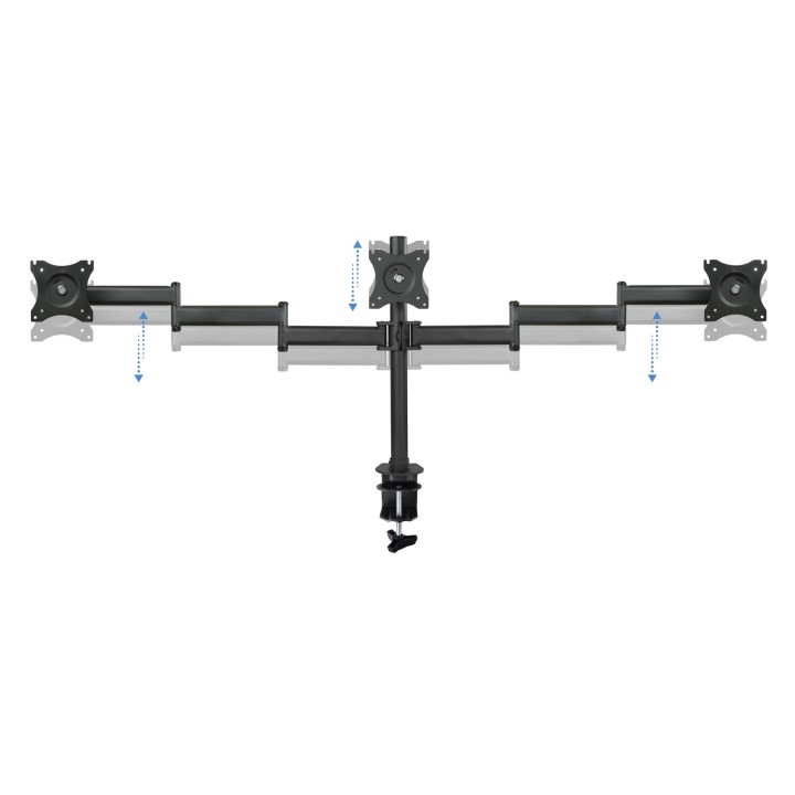 Soporte Mesa TooQ 13"-27" Gira/Inclina 8Kg (DB1327TN-B)