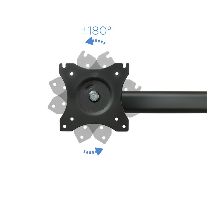 Soporte Mesa TooQ 13"-27" Gira/Inclina 8Kg (DB1327TN-B)