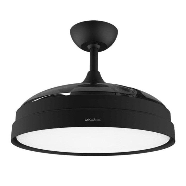 Cecotec EnergySilence Aero 4280 Invisible Black Ventilador de Techo con Aspas Retráctiles y Luz 40W