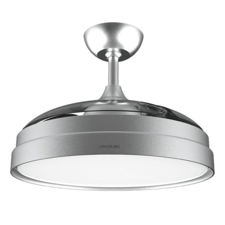 Cecotec EnergySilence Aero 4280 Invisible Steel Ventilador de Techo con Aspas Retráctiles y Luz 40W