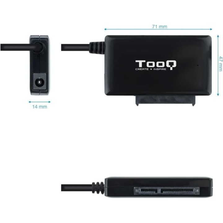TooQ TQHDA-01A Adaptador para Discos Duros 2.5"/3.5" SATA a USB 3.0 con Alimentador