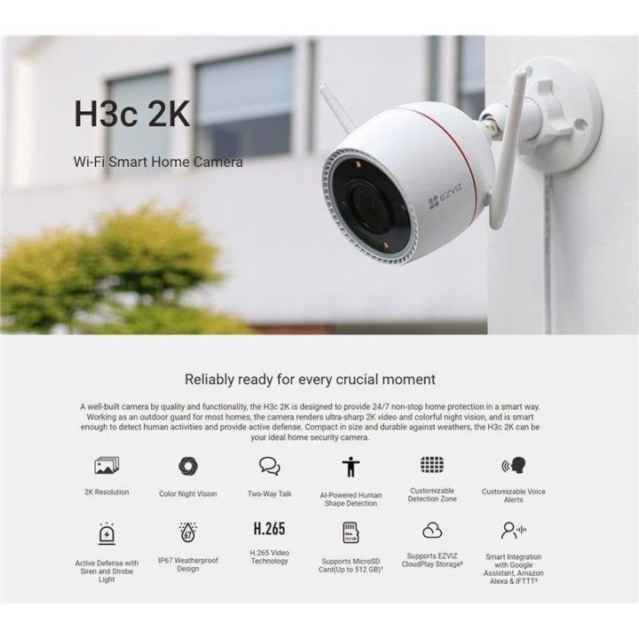 EZVIZ H3C Cámara de Vigilancia Interior WiFi 2K