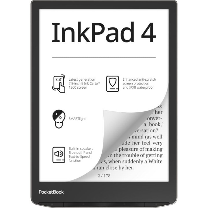 PocketBook InkPad 4 eReader 7.8" 32GB Plata