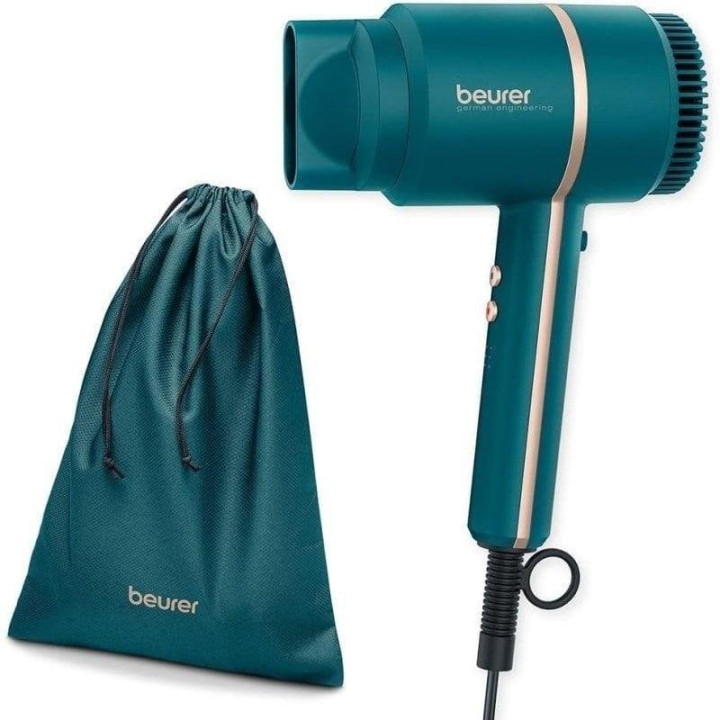 Secador de Pelo Iónico Beurer HC 35 2000W 3 Temperaturas 3 Velocidades Compacto Azul