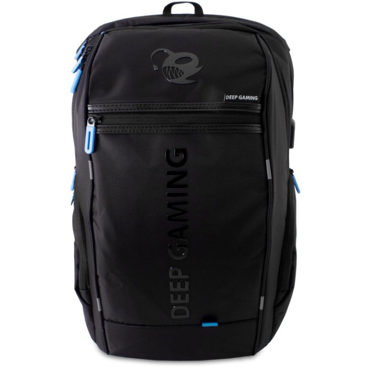Deep Gaming Mochila Gaming Impermeable con USB para Portátiles hasta 17"