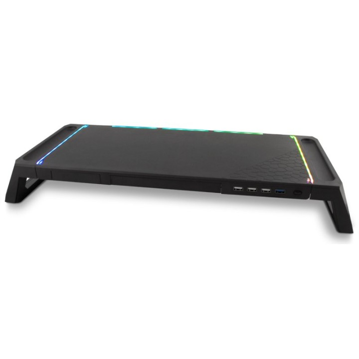 Deep Gaming SN06 Soporte para Monitor Gaming RGB con HUB USB 4 Puertos