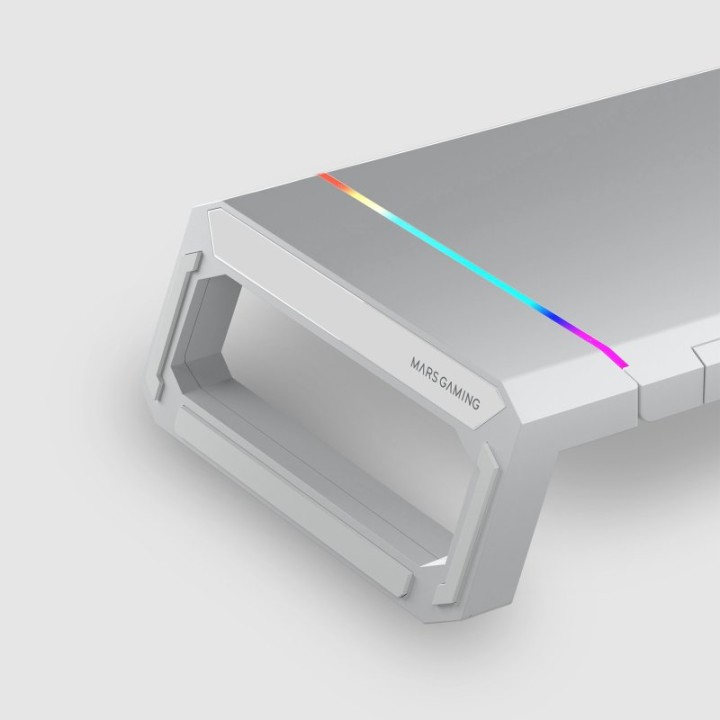 Mars Gaming MGS-ONE Soporte Premium para Monitor RGB Chroma Blanco