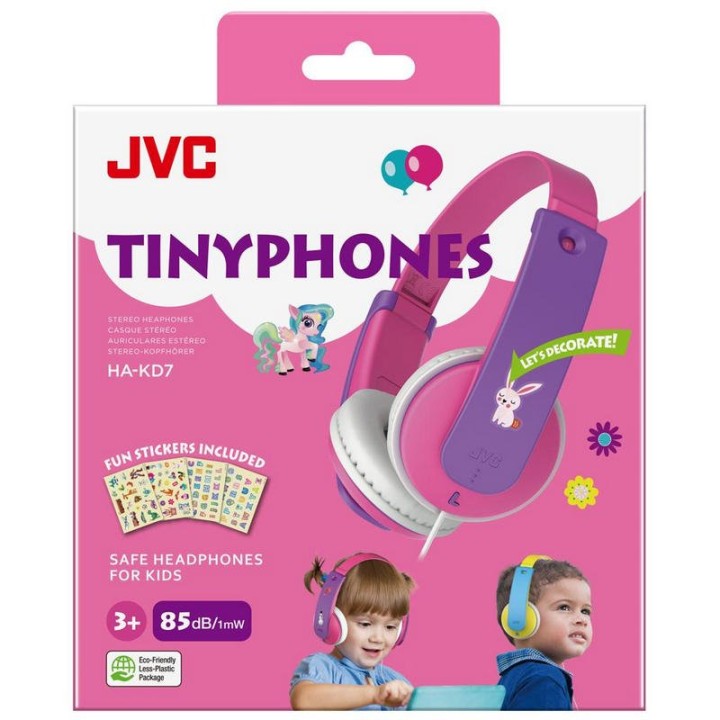 JVC HA-KD7 Auriculares Infantiles con Limitador de Sonido Rosa/Púrpura