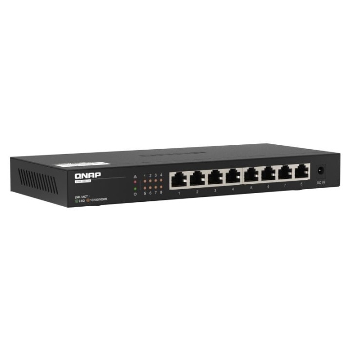 Qnap QSW-1108-8T Switch No Gestionado 8 Puertos 2.5G Ethernet Negro