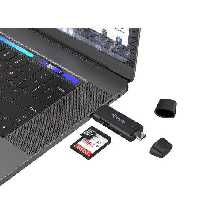 Lector de Tarjetas EQUIP USB-A/USB-C Negro (245462)