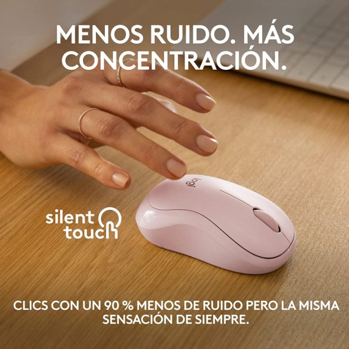 Logitech M240 Silent Ratón Bluetooth Rosa