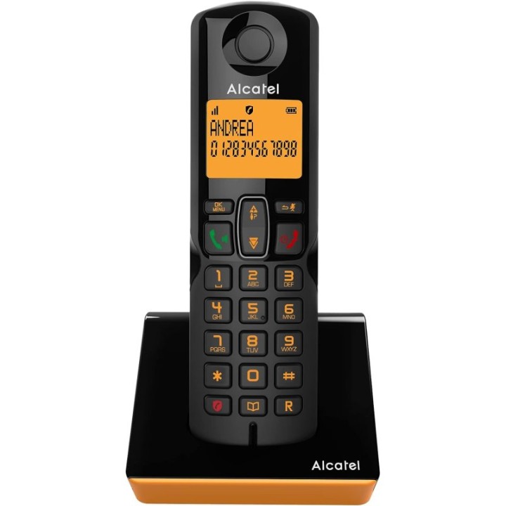Alcatel S280 Duo Teléfonos Inalámbricos DECT Negro/Naranja