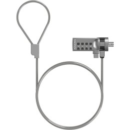 Aisens Cable Seguridad con Cerradura de Combinación para Ordenador/Monitor/Portátil 1.5M