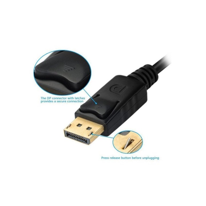 Equip Adaptador DisplayPort a VGA/HDMI/DVI 15cm Negro