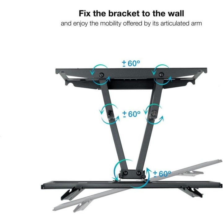 TooQ LP7846TN-B Soporte de Pared Giratorio/Inclinable para TV 32"- 70" VESA 400x400 Máx 40Kg
