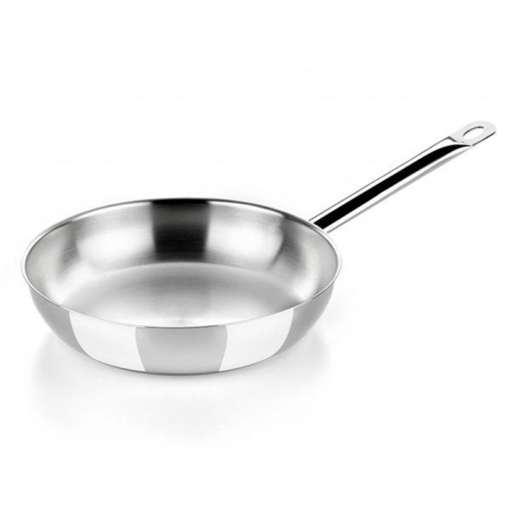 BRA Profesional Sartén de Acero Inoxidable 24cm Plata